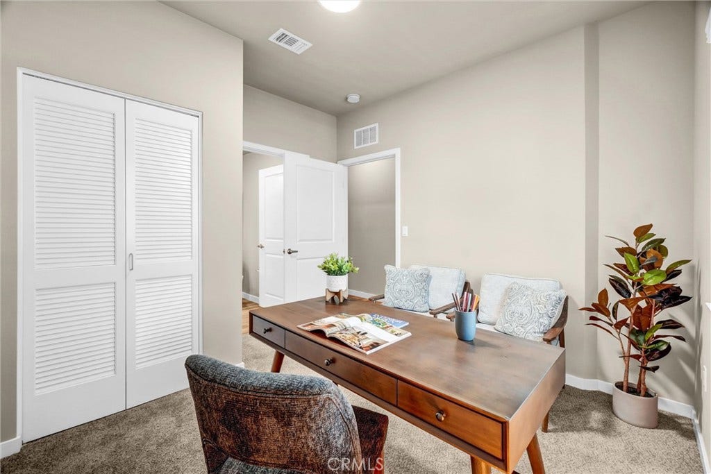 model home-downstairs bedroom shown as office