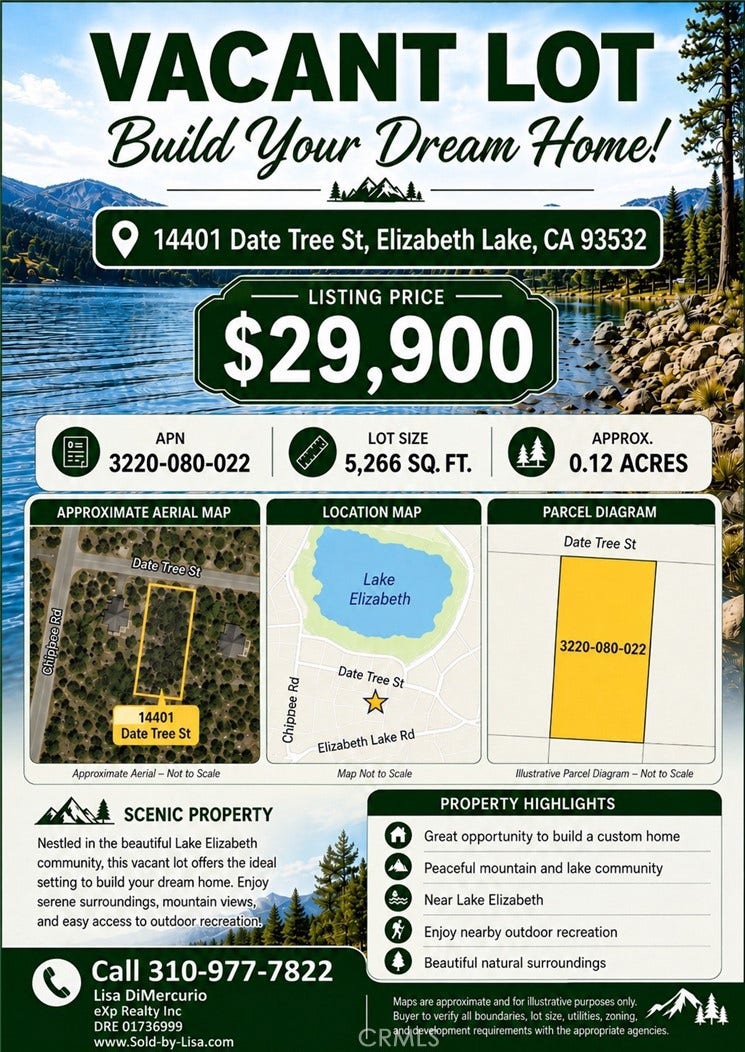 Property photo for 14401 Date Tree Street, Lake Elizabeth, CA