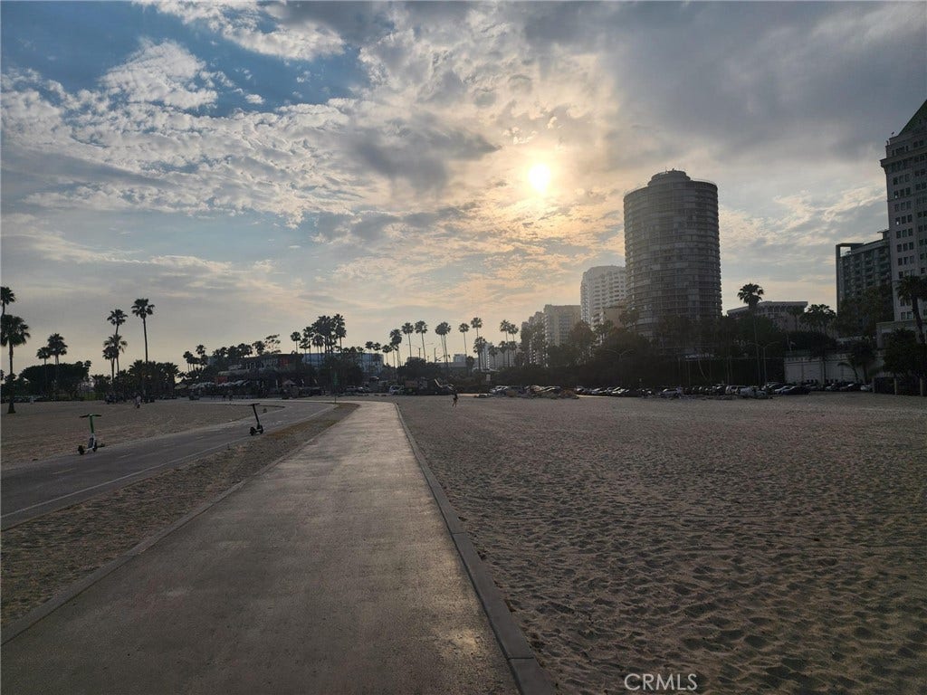 Strolling down the walk path at sun set is a wonderful way to end the day.