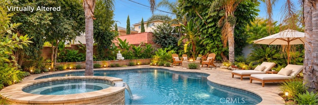 Virtual rendering with pool/spa