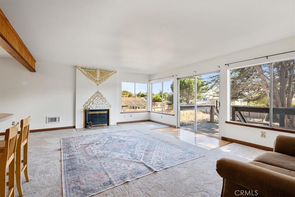 Upper Level Family Room with Fireplace