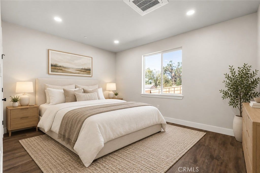 AI staged photo to give a visual of what this room could look like.