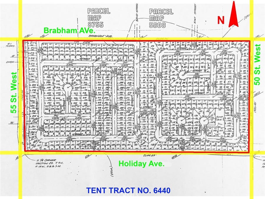 Property photo for 50 W to 55 Street West On Holiday Avenue, Rosamond, CA
