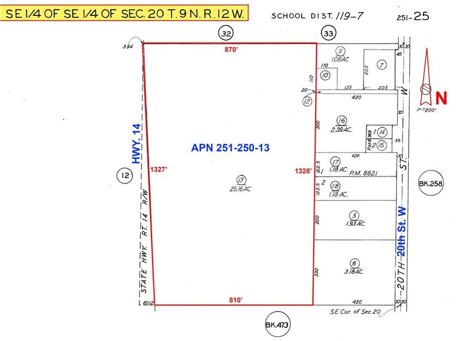 Property photo for 14 20 Street West & Marie Avenue, Rosamond, CA