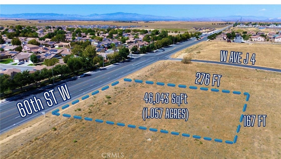 Property photo for 0 W VAC/ VIC SEC 60TH ST W & W AVENUE J 4, Lancaster, CA
