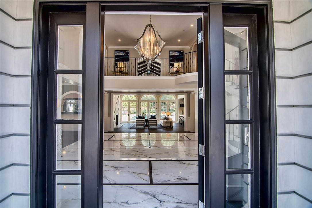 Front door entrance, main house