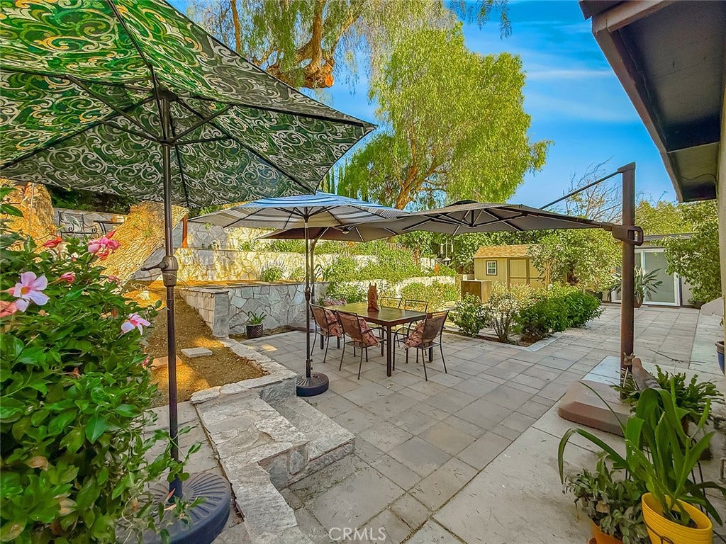 743 Spalding Street, Thousand Oaks, CA 91360 Backyard with three sheds and a workshop/office