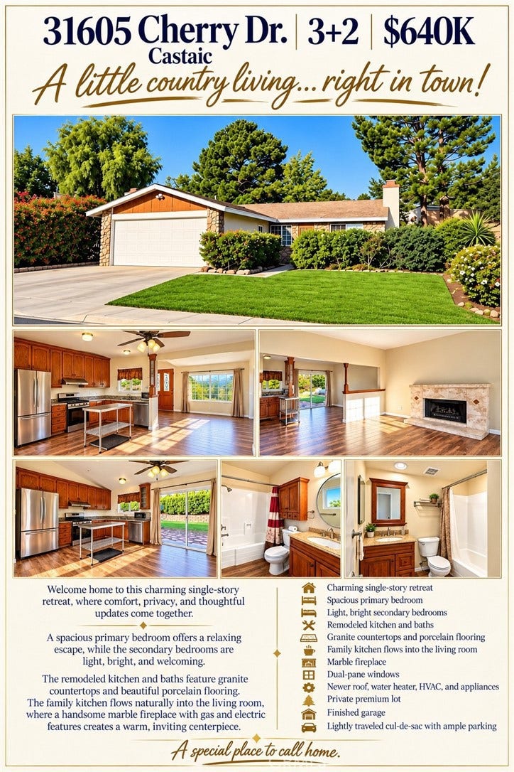 Property photo for 31605 Cherry, Castaic, CA