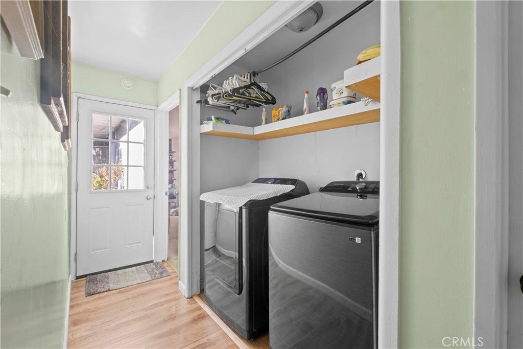 Laundry in hallway