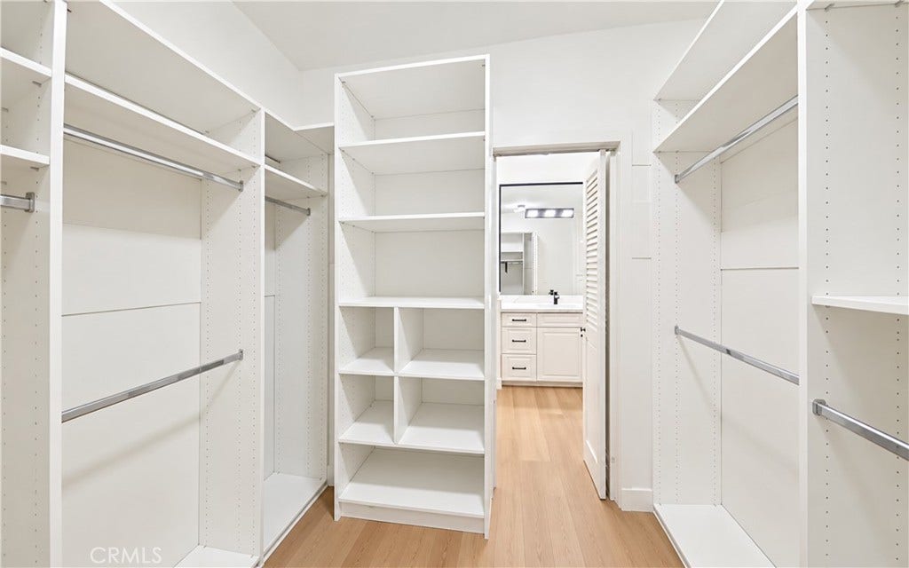 walk in closet in master