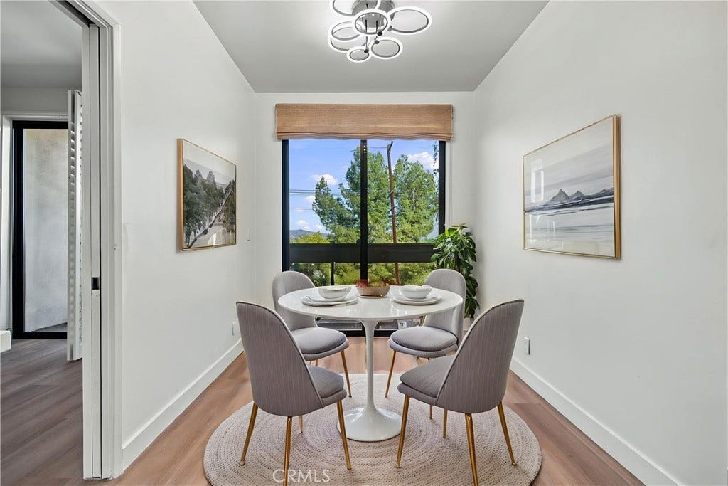 virtual staged/breakfast nook in kitchen