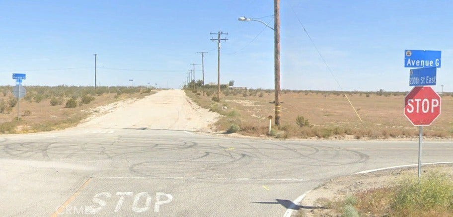 24500 E Avenue A-10, Lancaster, CA 93535 Road to lot: 200th St E from Ave G