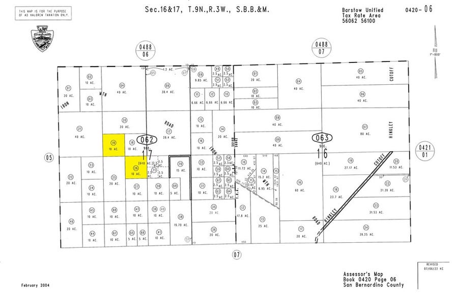 Property photo for 0 Near Iron Mountain Road, Hinkley, CA