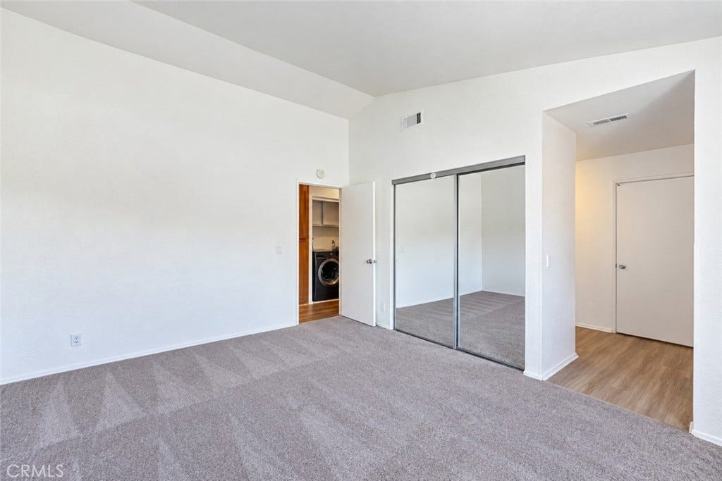 Primary with 2 closets for storage