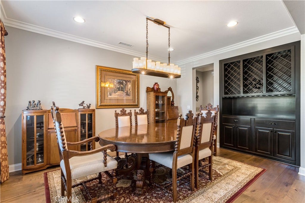 34581 Collier Falls Court, Temecula, CA 92592 BUILT IN WINE STORAGE & BUFFET