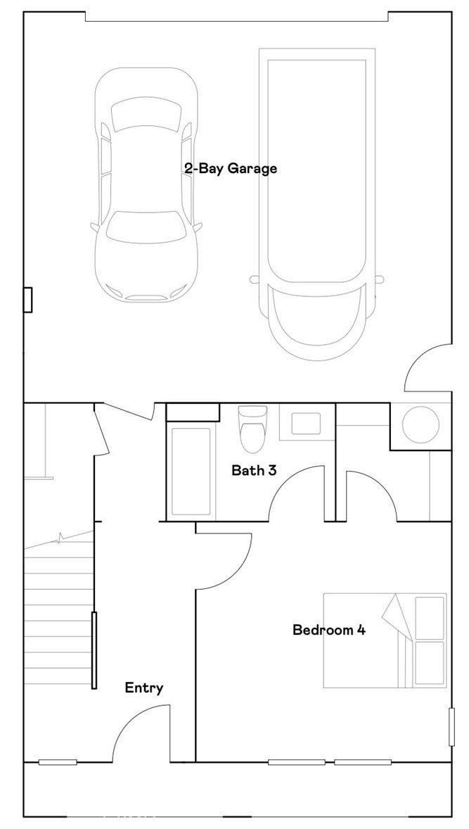 Residence 3 - level 1 floorplan
