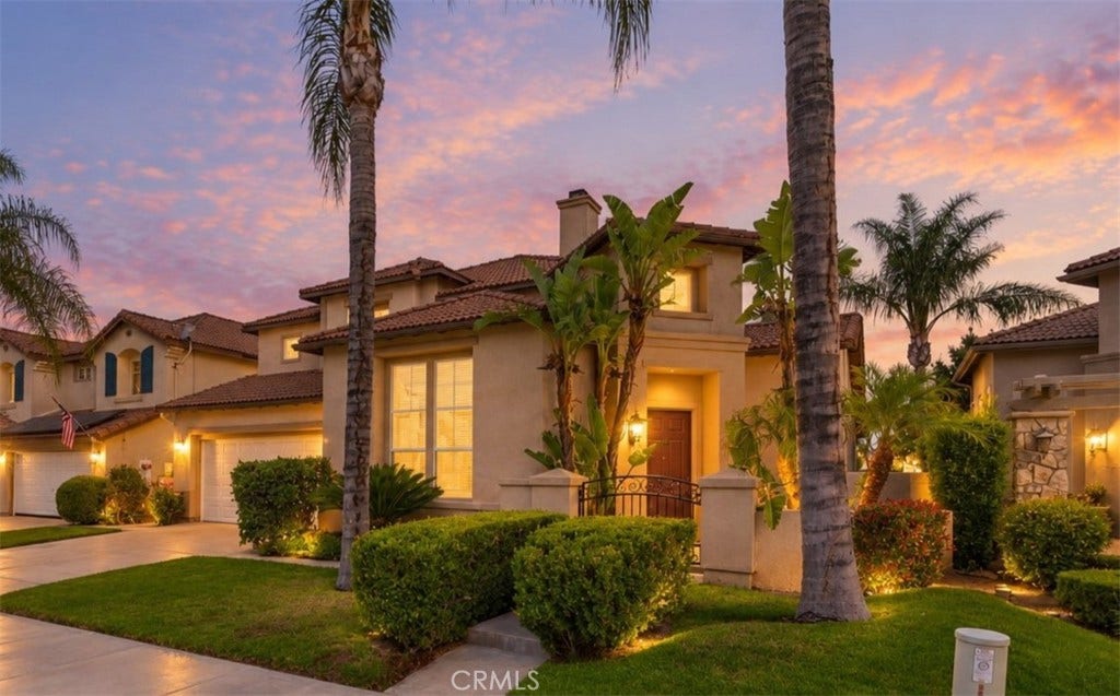 32440 Magenta Court, Temecula, CA 92592 Attractive Exterior Showcasing The Home's Architectural Details, Lush Green Lawn, Mature Palm Trees, And Manicured Landscaping. Digitally Enhanced