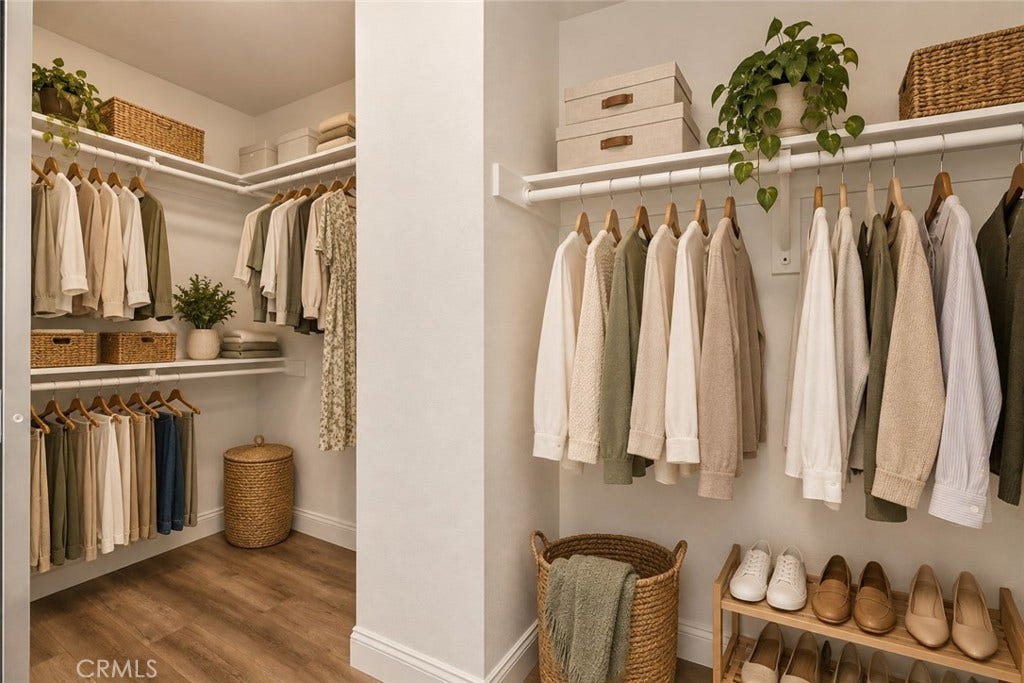 32440 Magenta Court, Temecula, CA 92592 Generous Walk-In Closet Featuring Built-In Shelving, Multiple Hanging Areas, And Plenty Of Space For Clothing, Shoes, And Accessories. Digitally Staged
