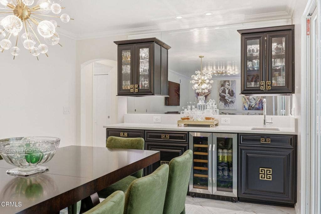 Dining, den & wet bar