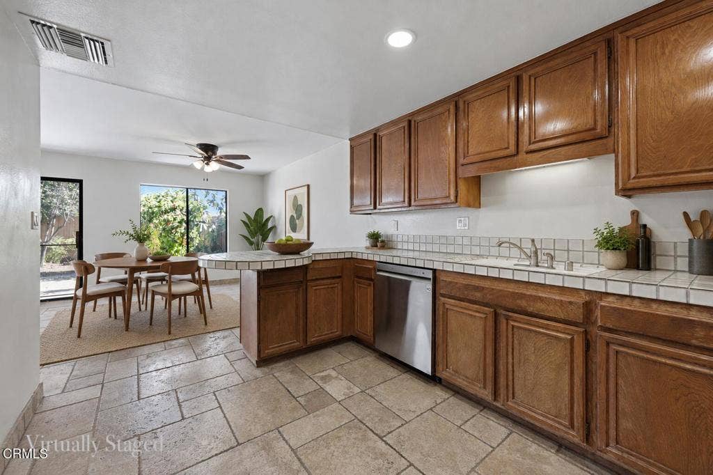 Kitchen Virtually Staged