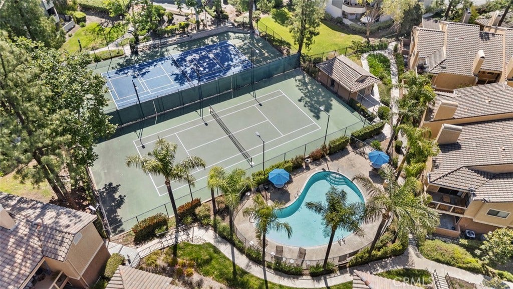 10655 Lemon, Rancho Cucamonga, CA 91737 Aerial View - Tennis Court