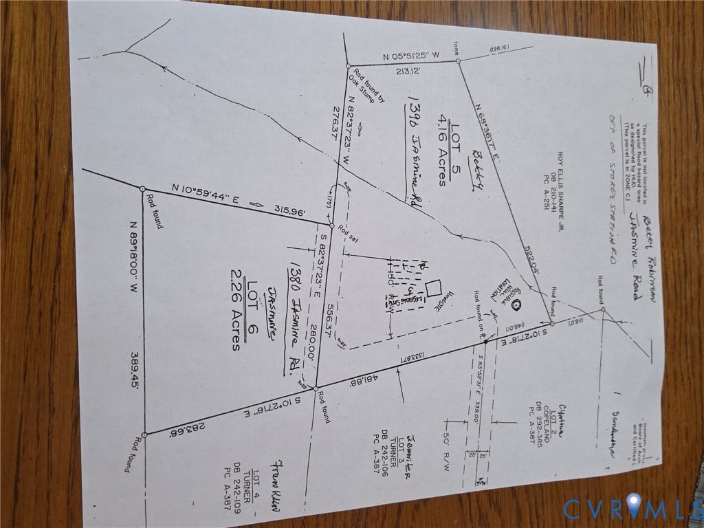 1380 Jasmine Road, Rock Castle, Goochland, VA 23063 1380 Jasmine Rd Plat