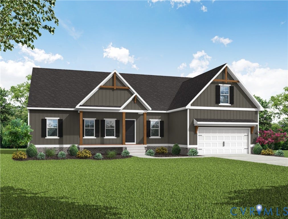 TBD Buckners (Lot 5) Lane, Compass Cove, Mineral, VA 23117 Farmhouse Elevation (optional) with front-load garage