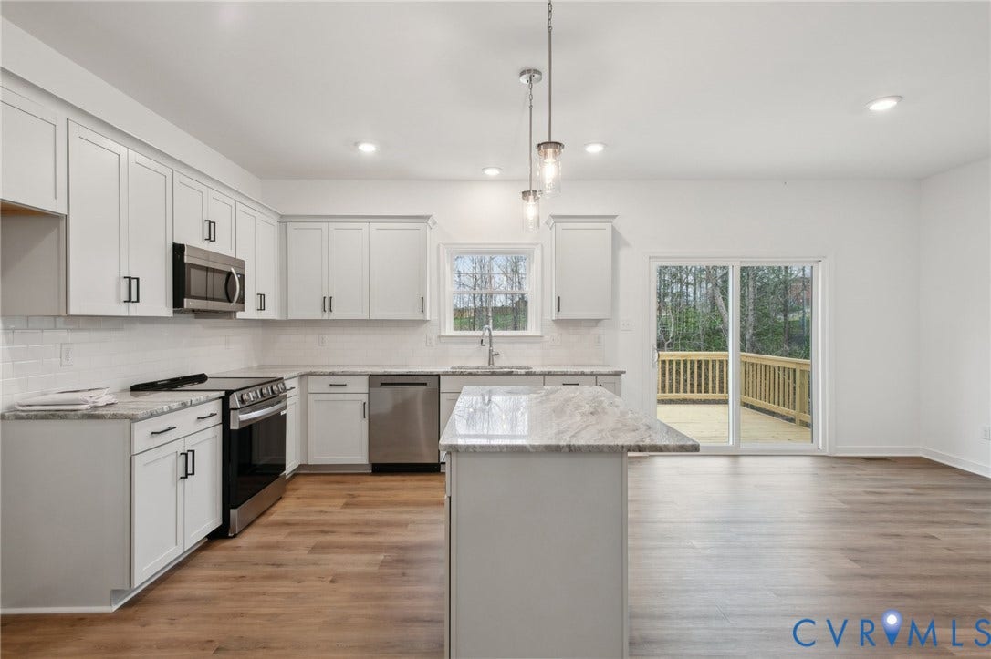 TBD Buckners (Lot 5) Lane, Compass Cove, Mineral, VA 23117 View from family room overlooking kitchen and dinette - door to rear of home