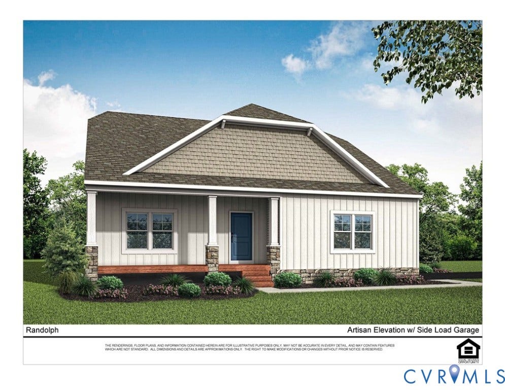 TBD Buckners (LOT 9) Lane, Compass Cove, Mineral, VA 23117 Artisan Elevation side-load garage
