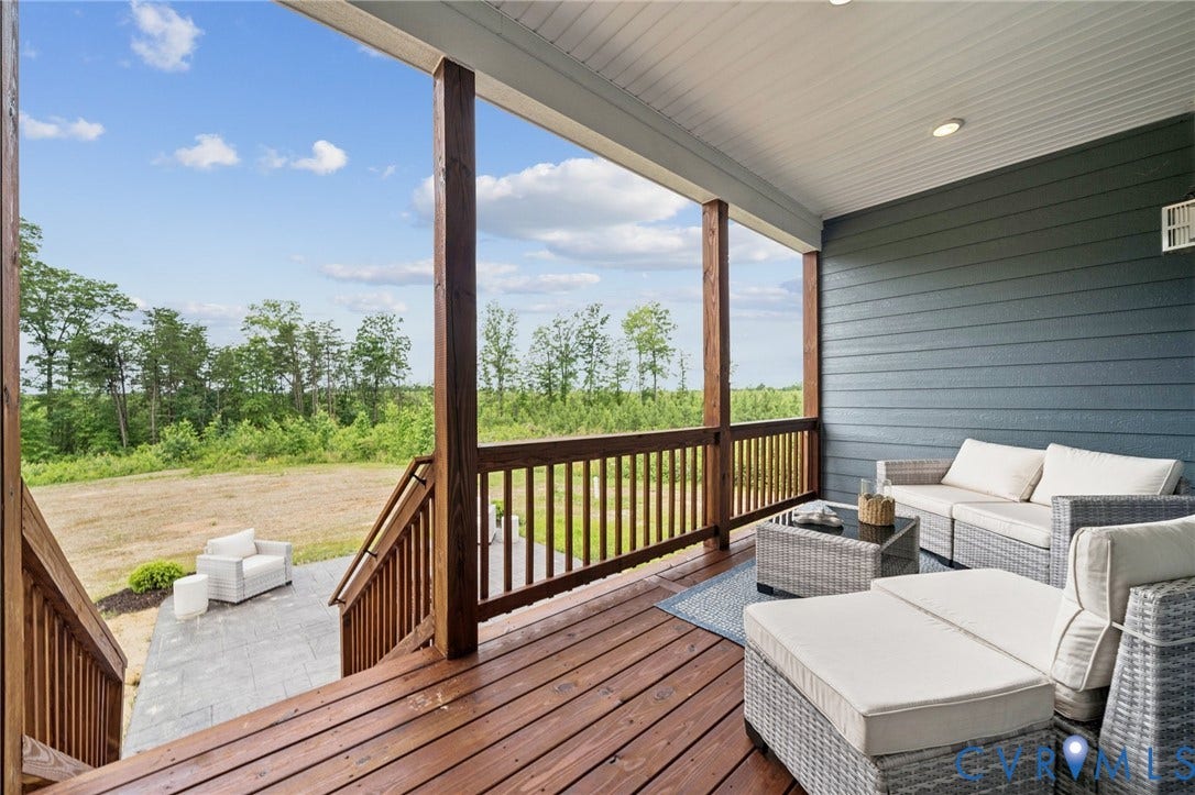 TBD Buckners (LOT 9) Lane, Compass Cove, Mineral, VA 23117 Rear covered porch