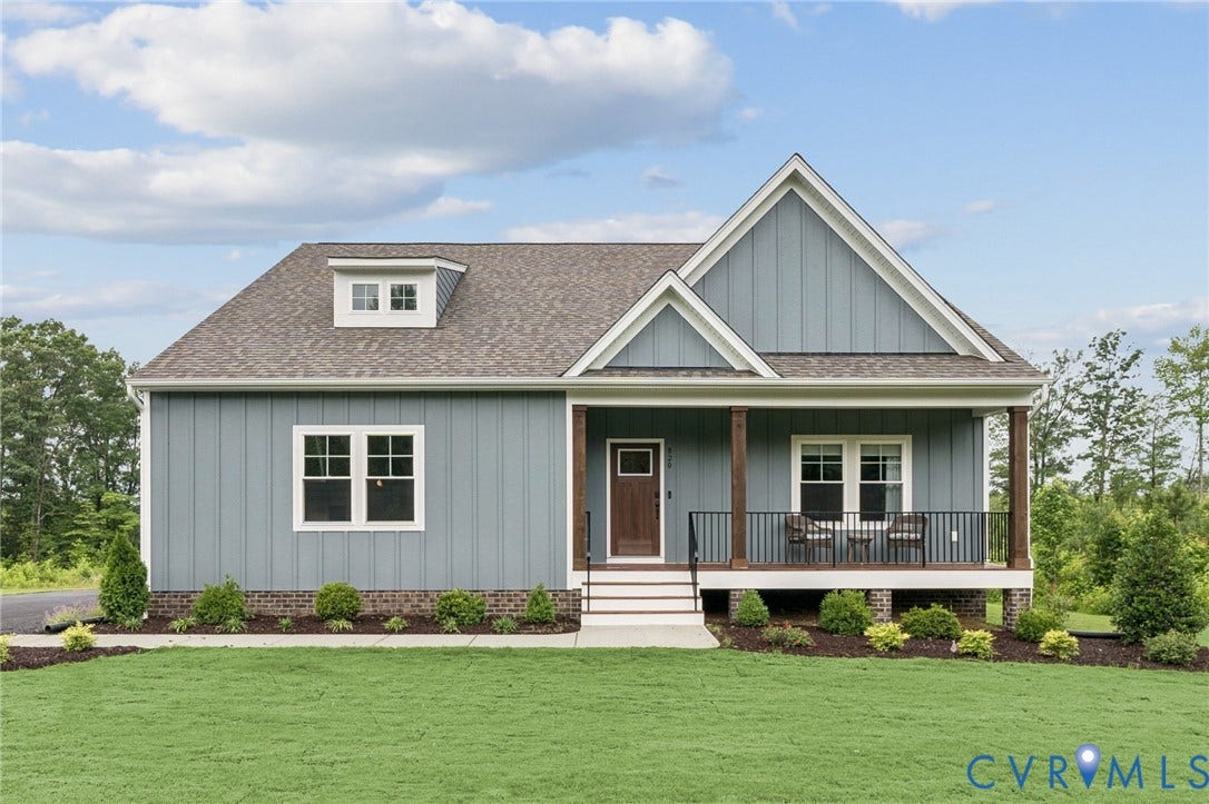 TBD Buckners (LOT 9) Lane, Compass Cove, Mineral, VA 23117 Farmhouse Elevation, side-load garage