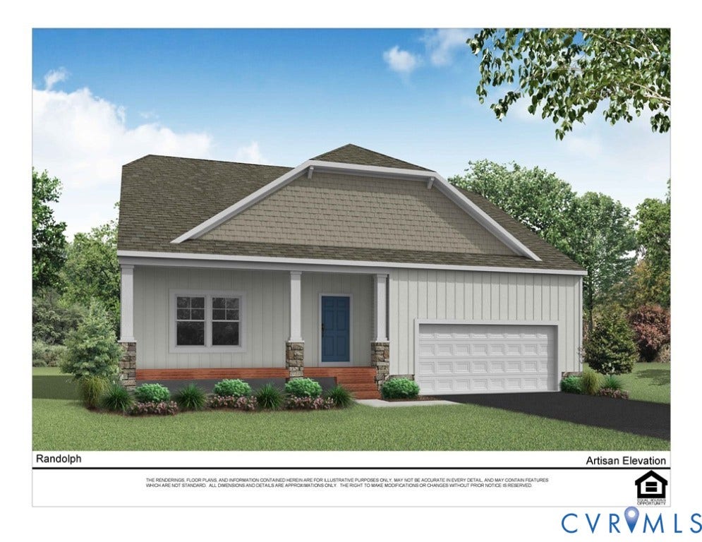 TBD Buckners (LOT 9) Lane, Compass Cove, Mineral, VA 23117 Artisan Elevation front-load garage