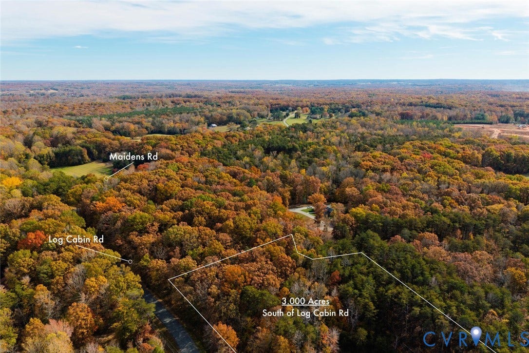 Lot 2 Maidens Road, Maidens, VA 23102 Bird's eye view of a heavily wooded area