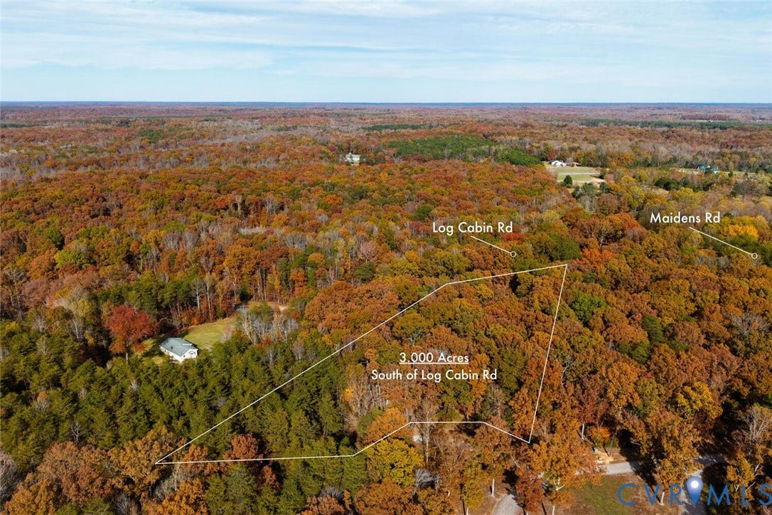 Lot 2 Maidens Road, Maidens, VA 23102 Bird's eye view of a heavily wooded area