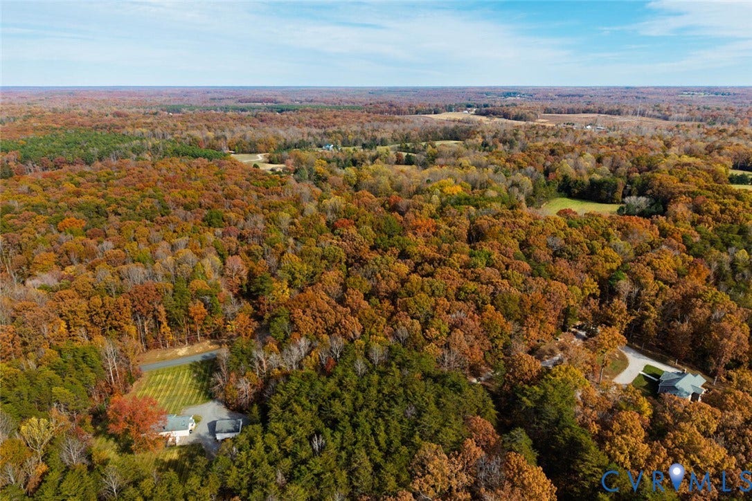 Lot 2 Maidens Road, Maidens, VA 23102 Aerial view of property's location featuring a forest