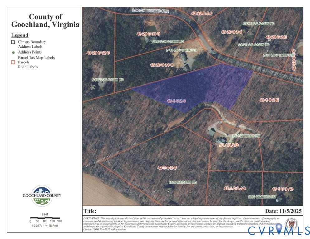 Lot 2 Maidens Road, Maidens, VA 23102 Map of property location