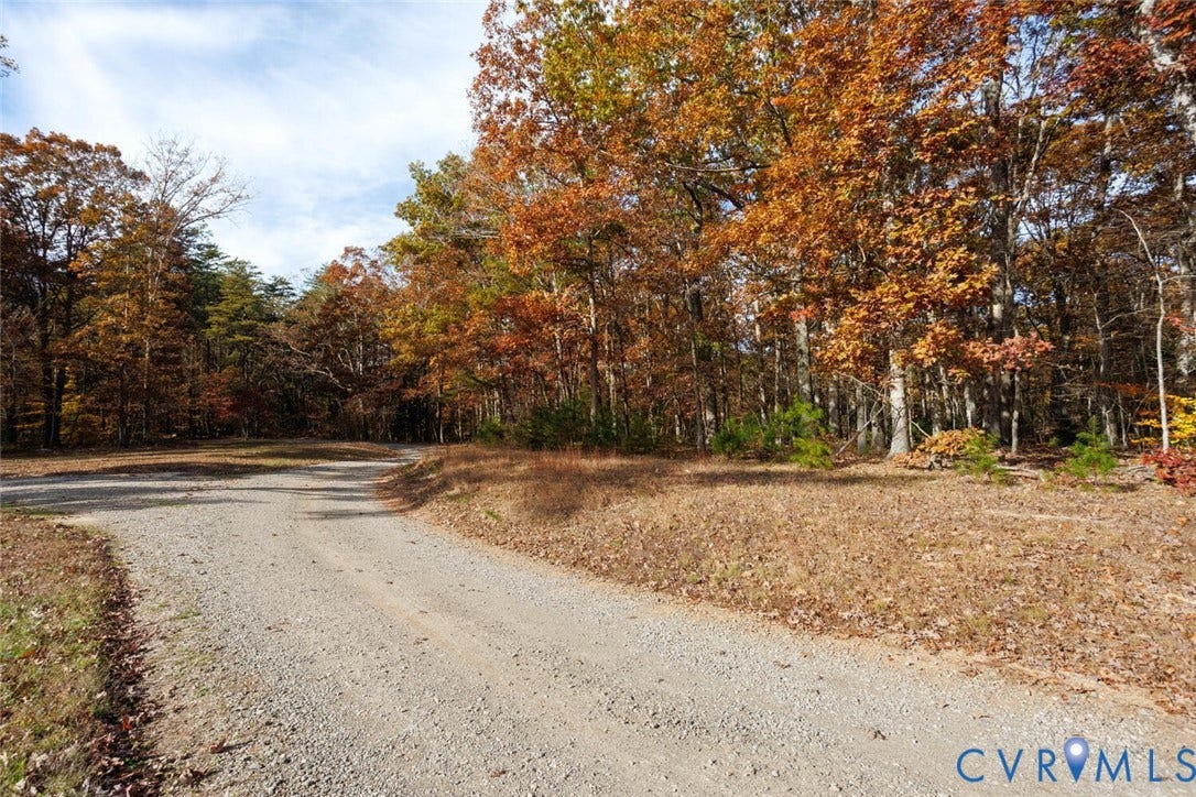 Lot 2 Maidens Road, Maidens, VA 23102 View of dirt / gravel road with a wooded view