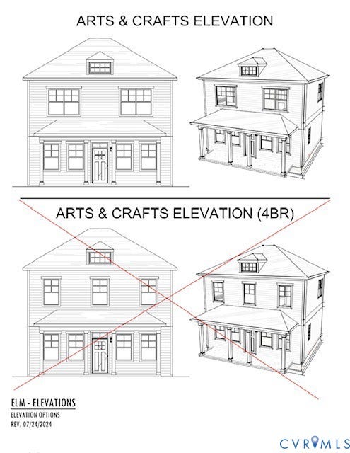 617 Ellens Haven Alley, Highland Grove, Richmond, VA 23222 Arts and Crafts 3 bedroom Rendering (top rendering)