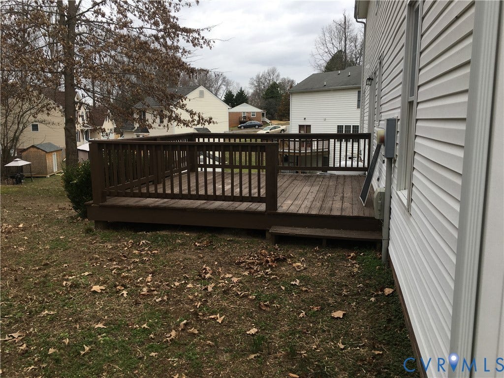 5104 Highberry Woods Road, Richmond, VA 23112 Wooden deck with a residential view