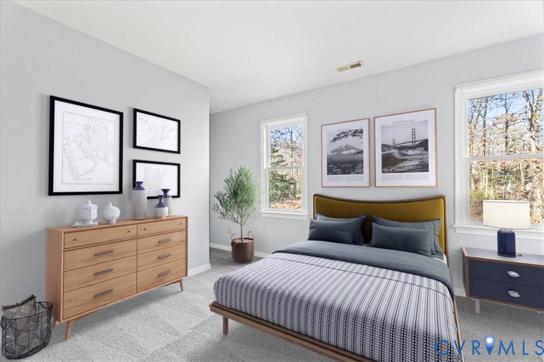 2739 Ridgeview Road, Spencerwood West, Powhatan, VA 23139 Bedroom with light carpet