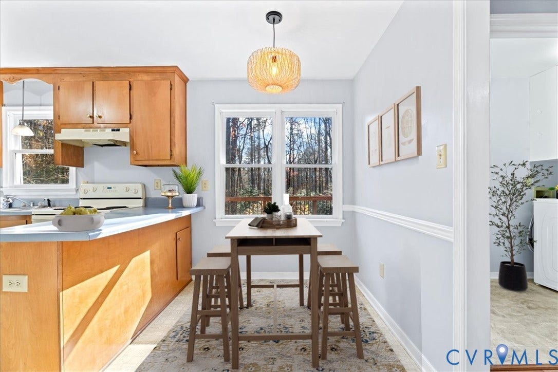 2739 Ridgeview Road, Spencerwood West, Powhatan, VA 23139 GREAT KITCHEN WITH EAT IN AREA, PANTRY, GREAT NATURAL LIGHT, WOOD CABINETS AND STORAGE!