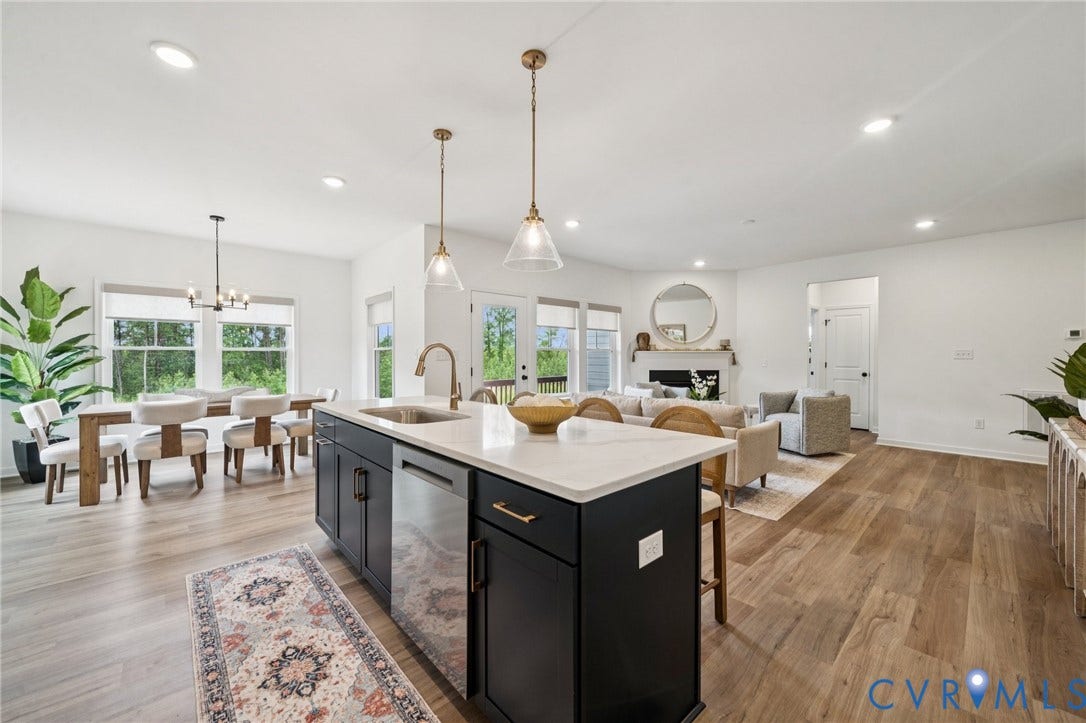 TBD Southern (Lot 36) Ridge, Compass Cove, Mineral, VA 23117 View to family room and dinette of staged home