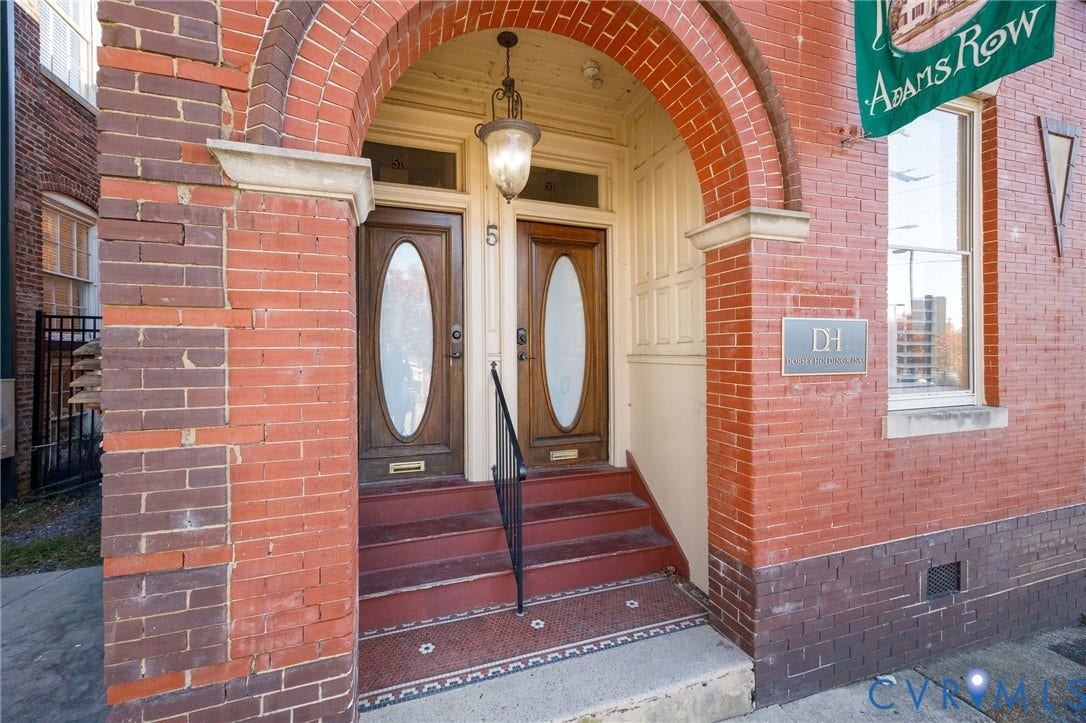 5 S Adams Street, Richmond, VA 23220 Doorway to property featuring brick siding