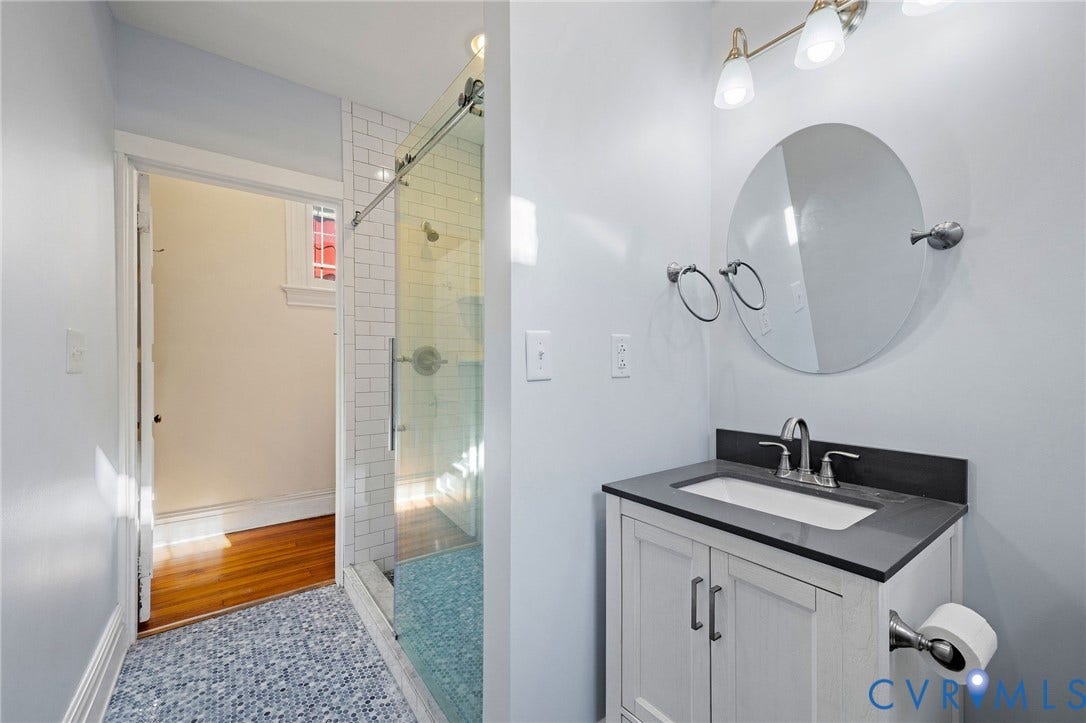 5 S Adams Street, Richmond, VA 23220 Bathroom with a stall shower and vanity