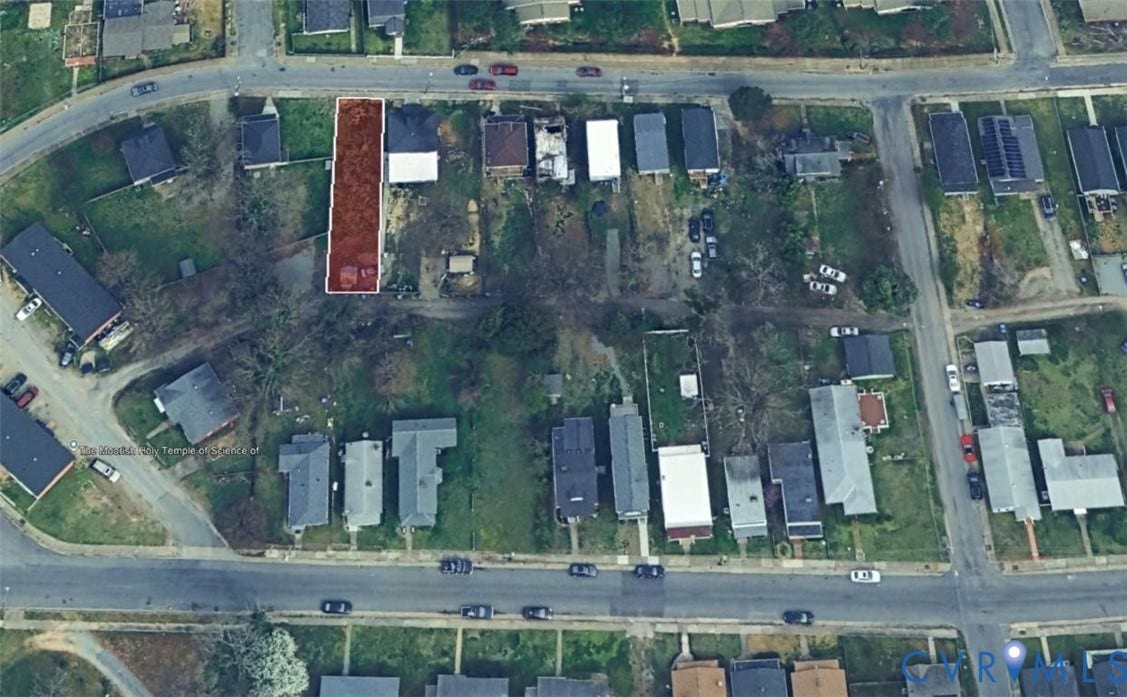 301 E Ladies Mile Road, Richmond, VA 23222 Aerial overview of property's location