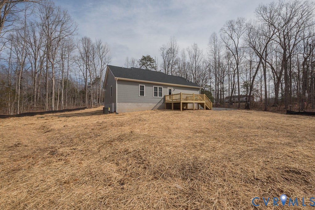 2513 Callies Way, Goochland, VA 23063 Back of house with a wooden deck and stairs