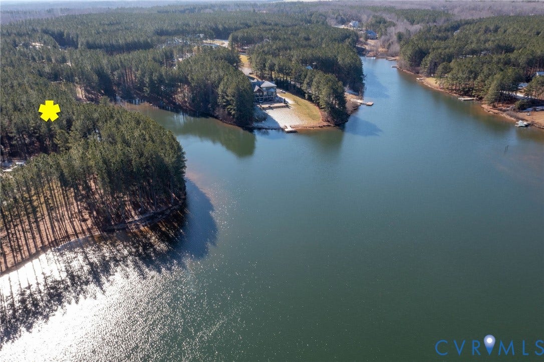 3739 Mill Mount Turn, Westlake At Mill Mount Sec2, Powhatan, VA 23139 Aerial view of a forest and a large body of water