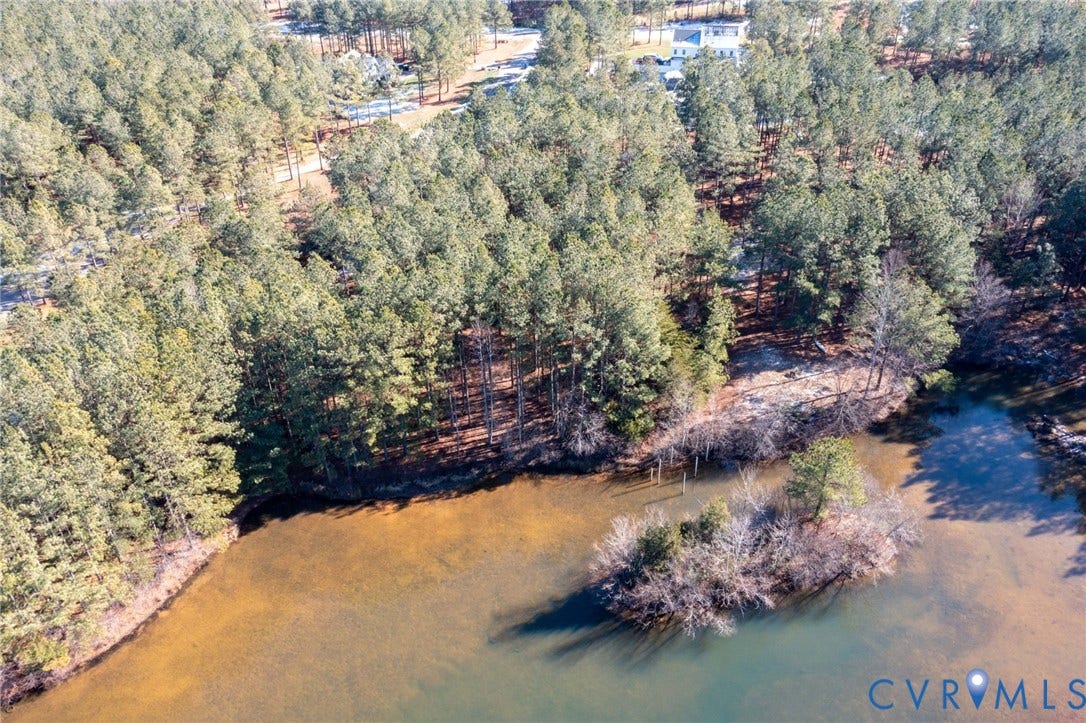3739 Mill Mount Turn, Westlake At Mill Mount Sec2, Powhatan, VA 23139 Aerial view of property's location with a large body of water