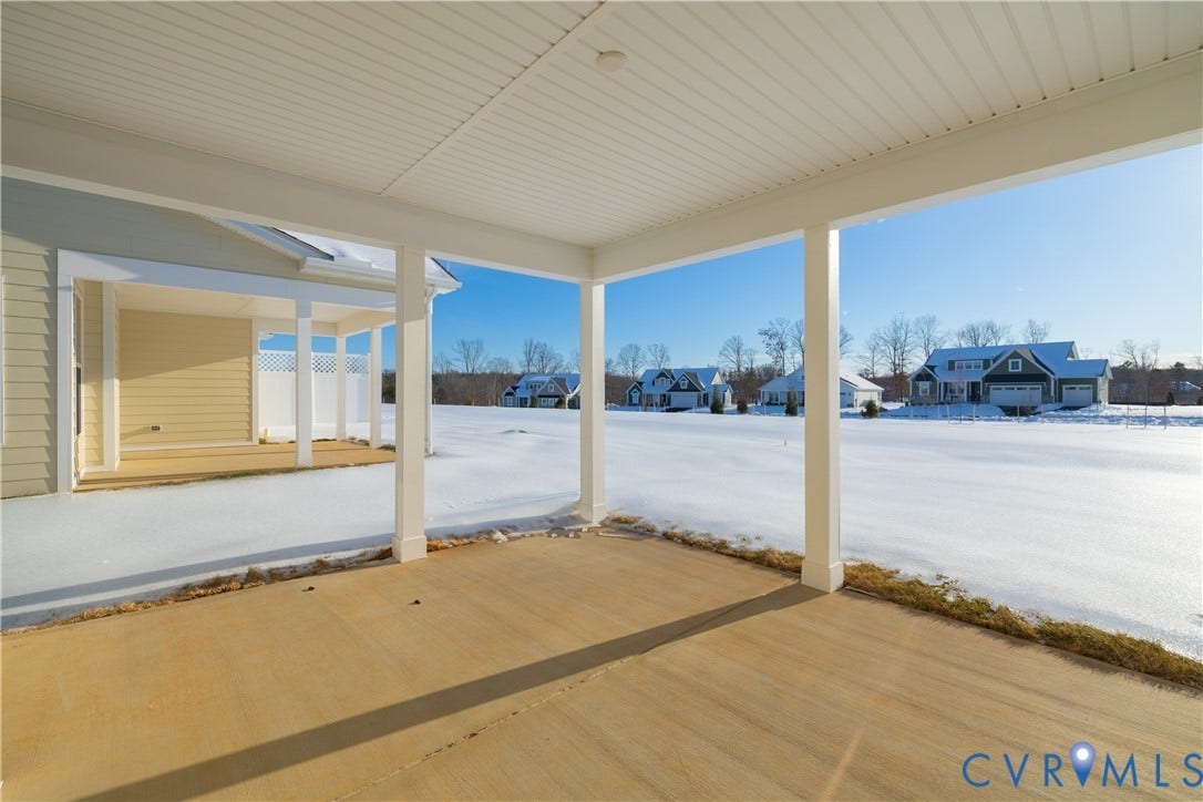 505 Bayberry Lane, Spring Creek, Zion Crossroads, VA 22942 Outside, this home offers an extended covered patio, perfect for relaxing evenings and early morning coffee.