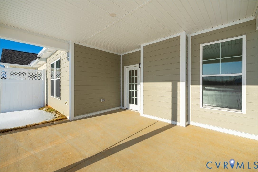 505 Bayberry Lane, Spring Creek, Zion Crossroads, VA 22942 Outside, this home offers an extended covered patio, perfect for relaxing evenings and early morning coffee.